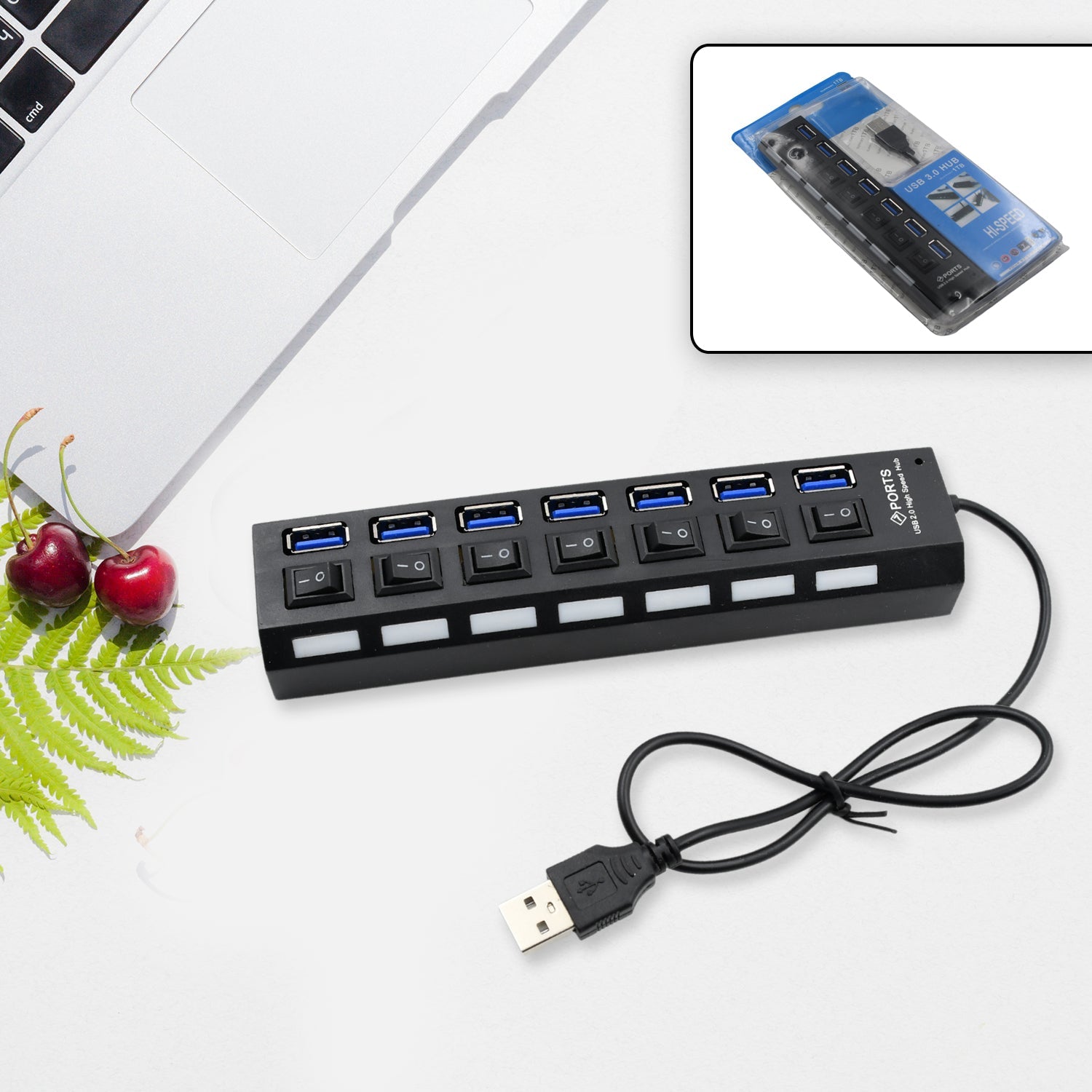 6994 USB Splitter Multi Port USB 2.0 Hub, 7 Port with Independent On/Off Switch and LED Indicators USB A Port Data Hub, Suitable for PC Computer Keyboard Laptop Mobile HDD, Flash Drive Camera Etc 6994 USB Splitter Multi Port USB 2.0 Hub, 7 Port with Independent On/Off Switch and LED Indicators USB A Port Data Hub, Suitable for PC Computer Keyboard Laptop Mobile HDD, Flash Drive Camera Etc